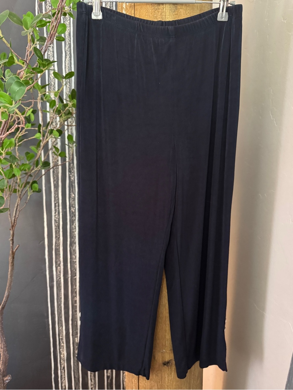 CHICO’s Dark Navy Women's Wide-Leg Split Hem TRAVEL Pants